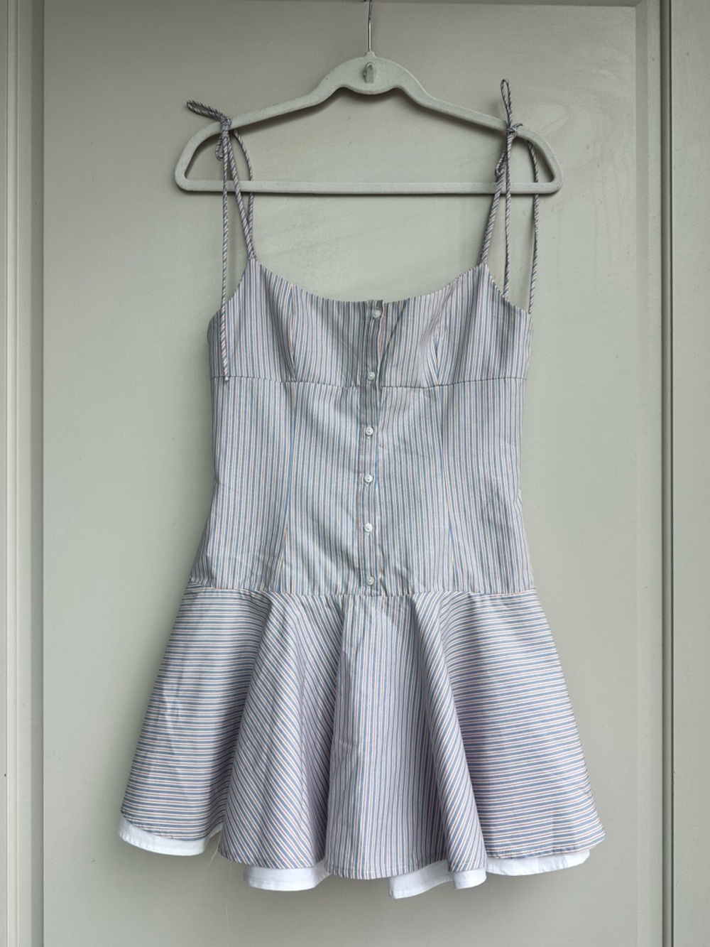 Zara Striped Mini Dress Drop Waist Medium